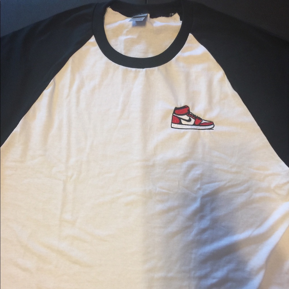 Custom embroidered Jordan 1 Baseball tee